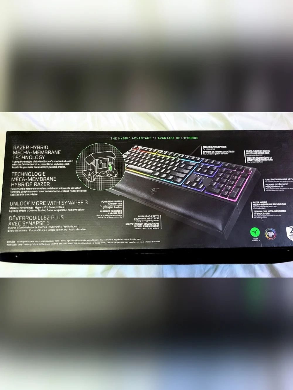 Razer Gaming Keyboard in Black with Multicolor Lighting